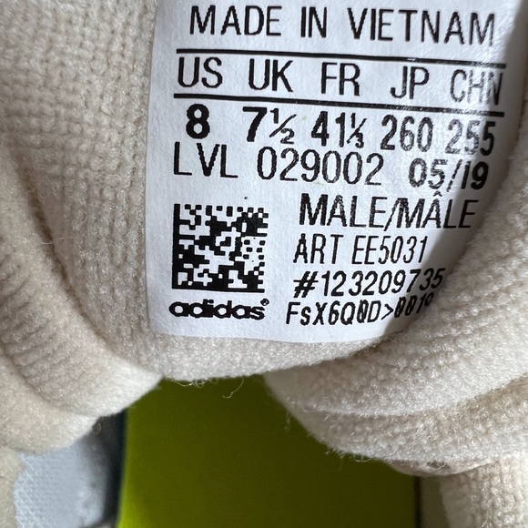 Adidas Gazelle Mens Neon Green/ Linen Sneaker  EE5031 - Picture 10 of 12